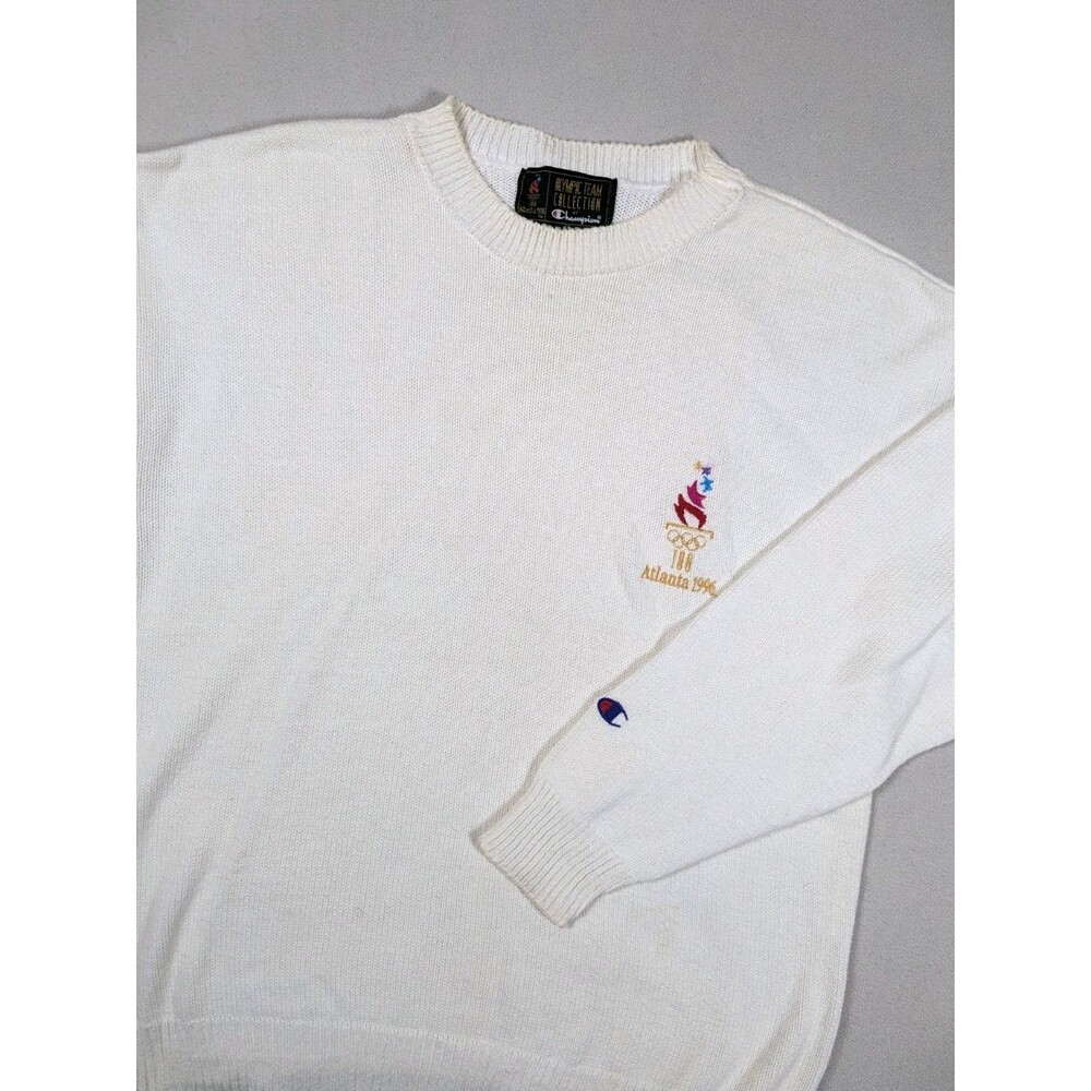 Vintage Atlanta 1996 Olympics Sweater Mens XL White Olympic Games Crewneck